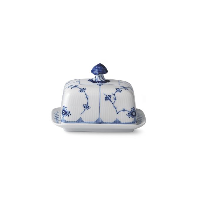 Royal Copenhagen Blue Fluted Plain Butter Dish