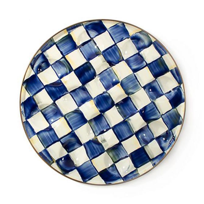 MacKenzie-Childs Royal Check Egg Platter