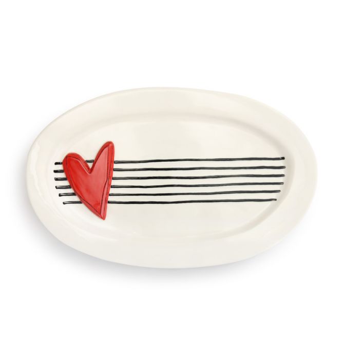 Demdaco Red Heart Platter