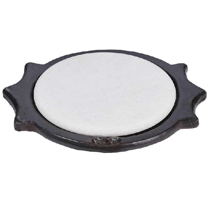 Jan Barboglio Basil Tray Wax Cast Iron Base Tray