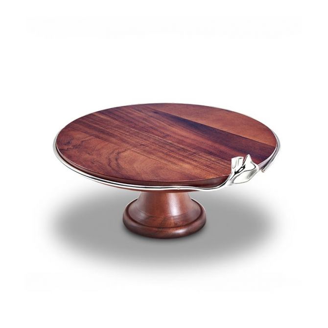 Mary Jurek Ginkgo Wood Cake Stand, 13"