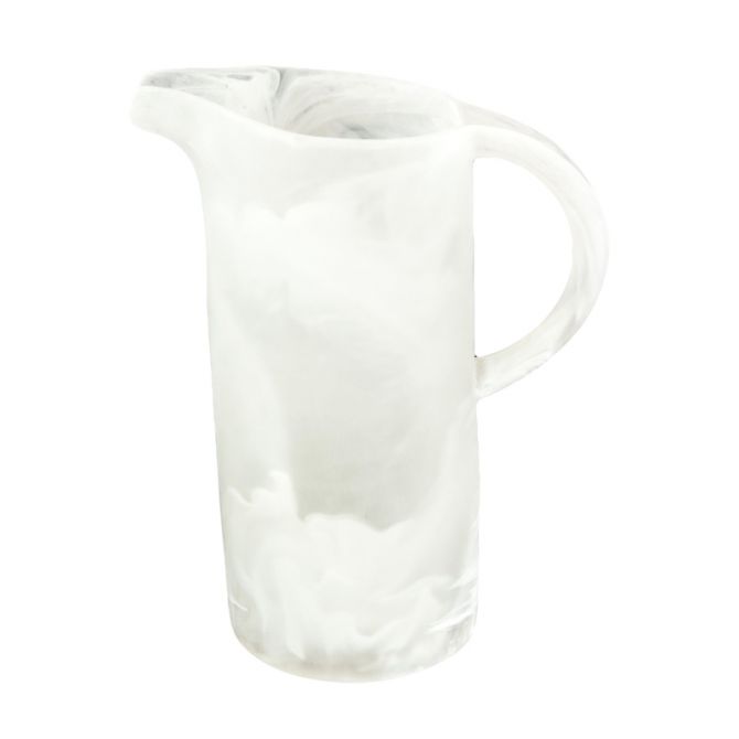 Nashi Resin Classical Pitcher, White Swirl