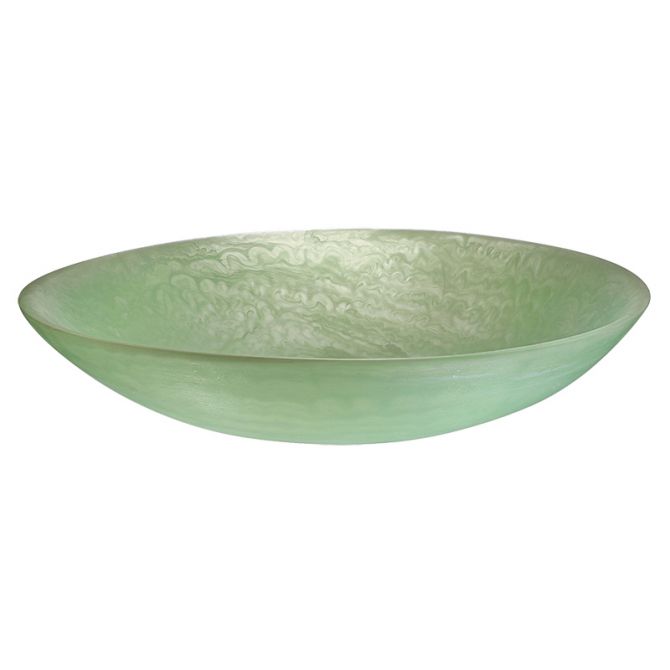 Nashi Resin Large Everyday Bowl, Mint Swirl