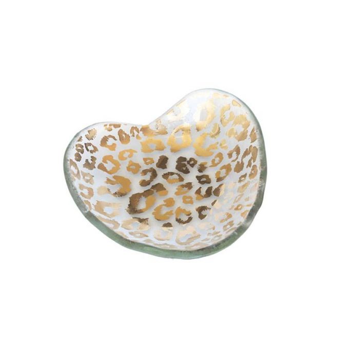 Annieglass Cheetah Heart Bowl