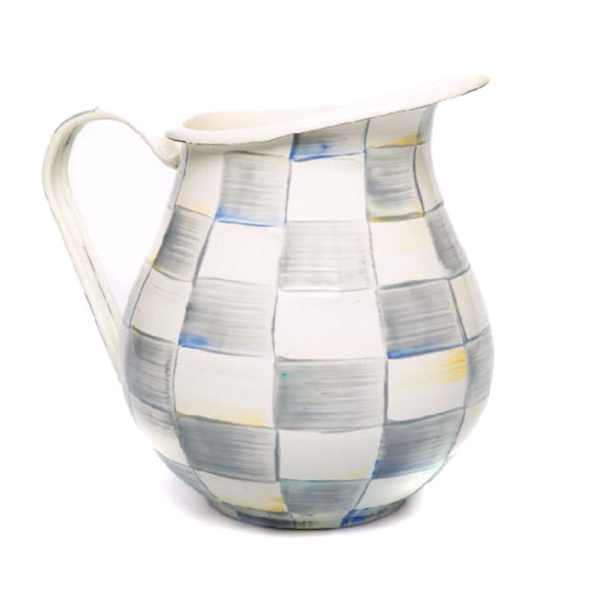 MacKenzie-Childs Sterling Check Pitcher