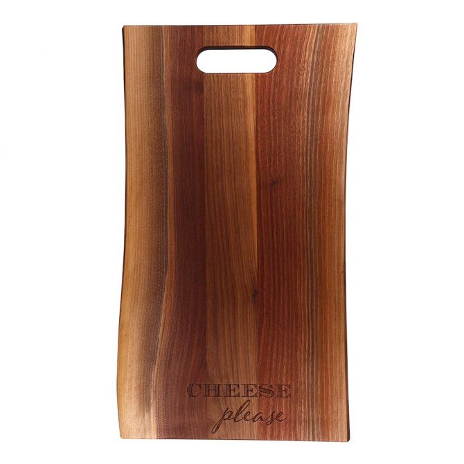 Maple Leaf At Home Walnut Single Handle Cheese Please Board, 24"