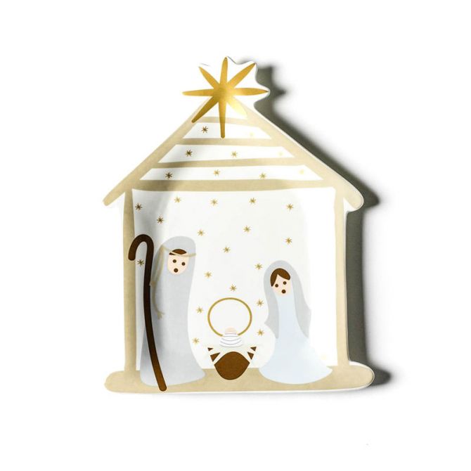 Coton Colors Nativity Shaped Platter