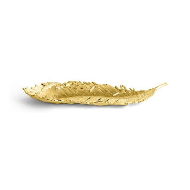 Michael Aram Plume Tray, Gold Tone