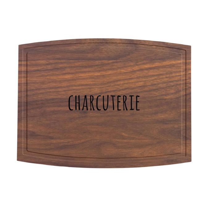 Maple Leaf At Home Charcuterie Arched Artisan Walnut Board, 12"