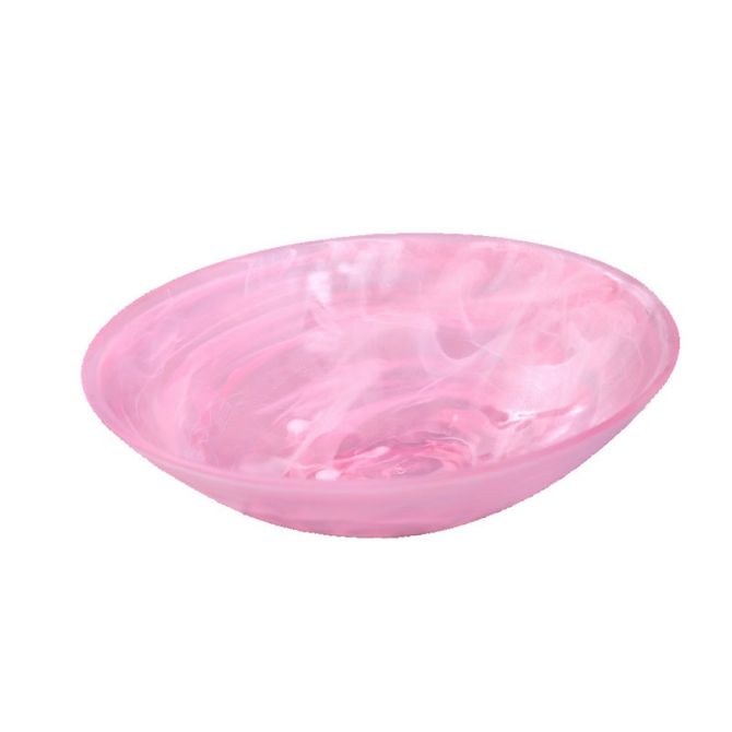 Nashi Resin Everyday Medium Bowl, Pink Swirl