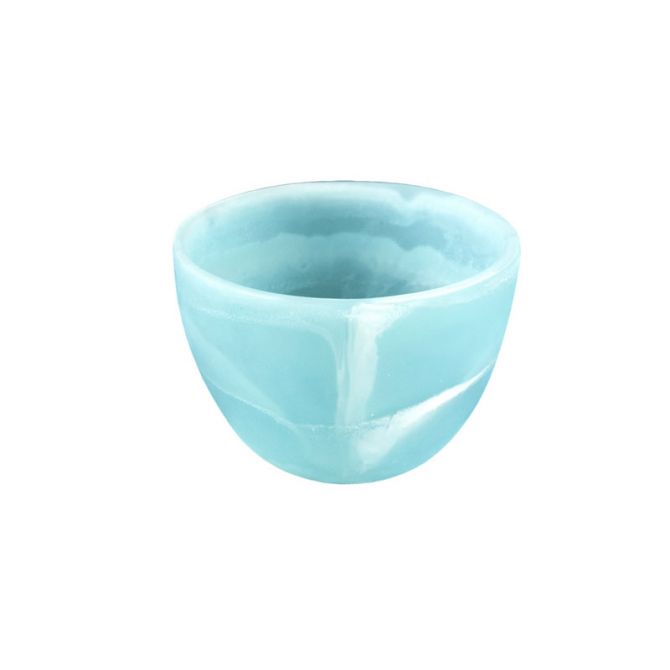 Nashi Small Deep Bowl, Aqua Swirl