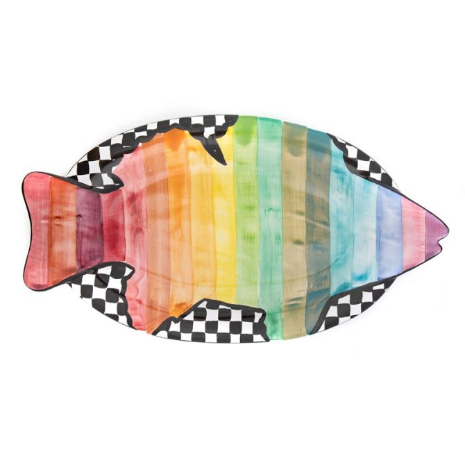 MacKenzie-Childs Rainbow Perfect Fish Platter