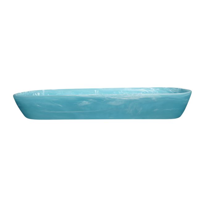 Nashi Boat Bowl, Aqua Swirl