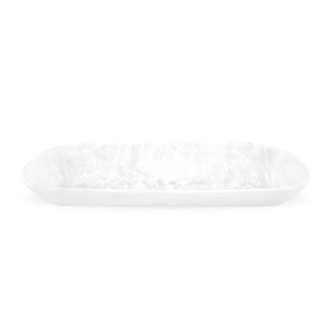 Nashi White Swirl Jumbo Boat Bowl