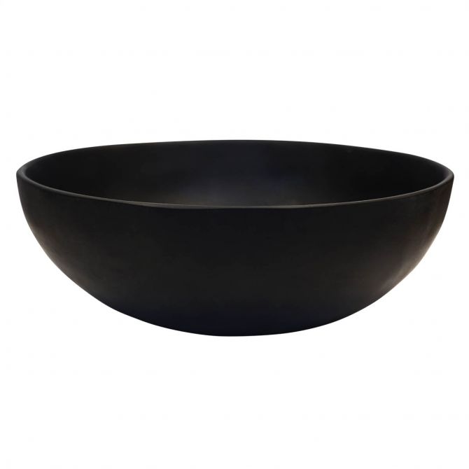 Nashi Solid Black Wave Bowl, Medium