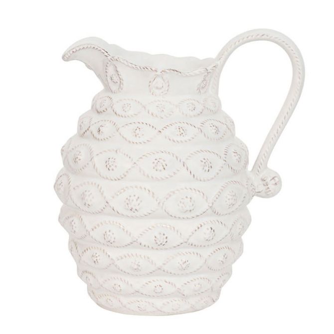 Juliska Jardins Du Monde Pitcher Vase, Whitewash