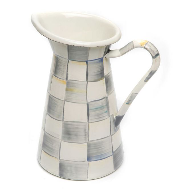 MacKenzie-Childs Sterling Check Enamel Practical Pitcher, Medium