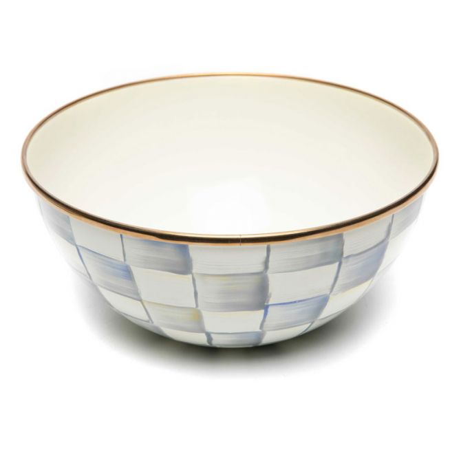 MacKenzie-Childs Sterling Check Enamel Everyday Bowl, Small