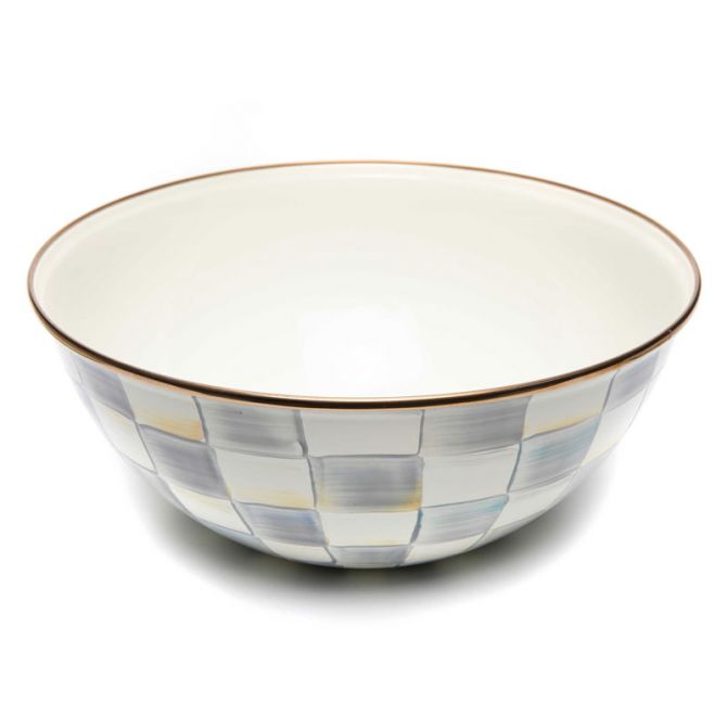 MacKenzie-Childs Sterling Check Enamel Everyday Bowl, Large