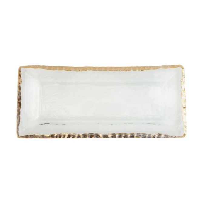 Annieglass Edgey Appetizer Tray, Gold