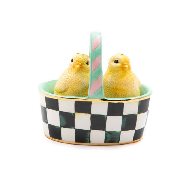 MacKenzie-Childs Spring Basket Salt and Pepper Set