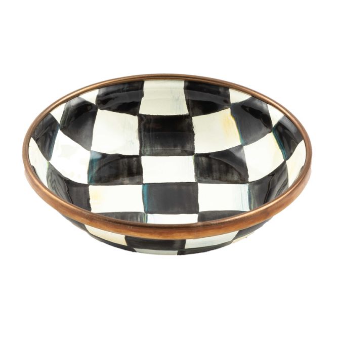 MacKenzie-Childs Courtly Check Enamel Dripping Bowl