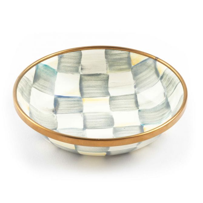 MacKenzie-Childs Sterling Check Enamel Dipping Bowl