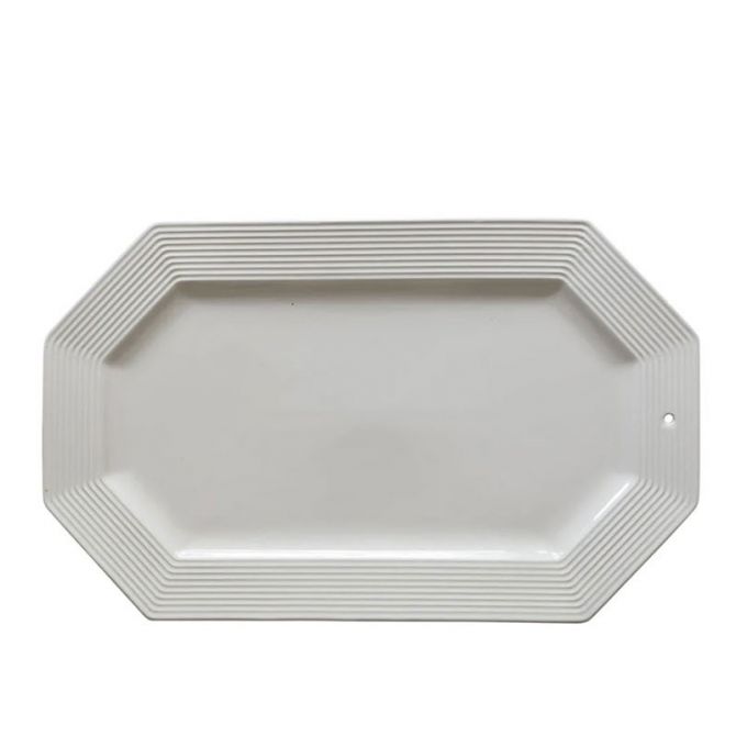 Nora Fleming Pinstripe Octagonal Platter