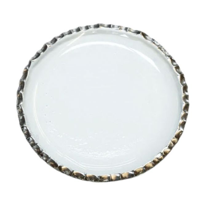 Annieglass Edgey Appetizer Plate, Platinum