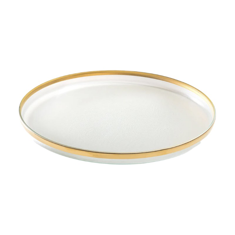 Annieglass Mod Round Platter, Yellow Gold | MD113G | Borsheims