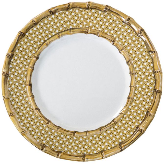 Juliska Bamboo Caning Melamine Dinner Plate