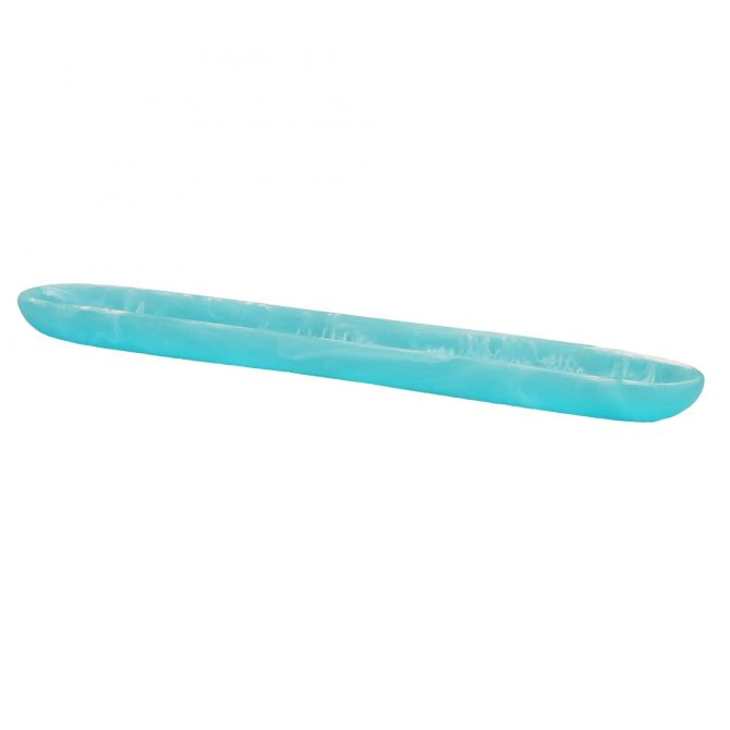 Nashi Olive Tray, Aqua Swirl