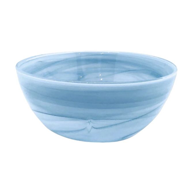 Mariposa Alabaster Bowl, Aqua