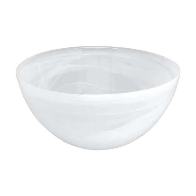 Mariposa Alabaster Bowl, White