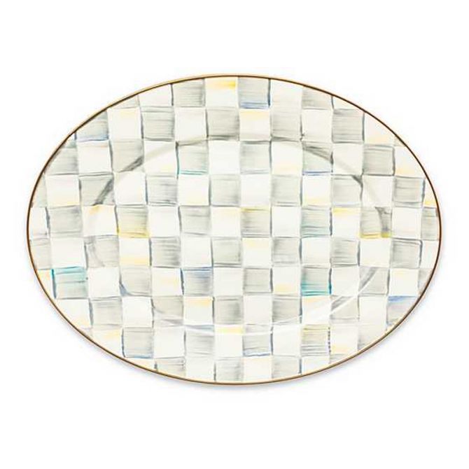 MacKenzie-Childs Sterling Check Enamel Oval Platter, Medium