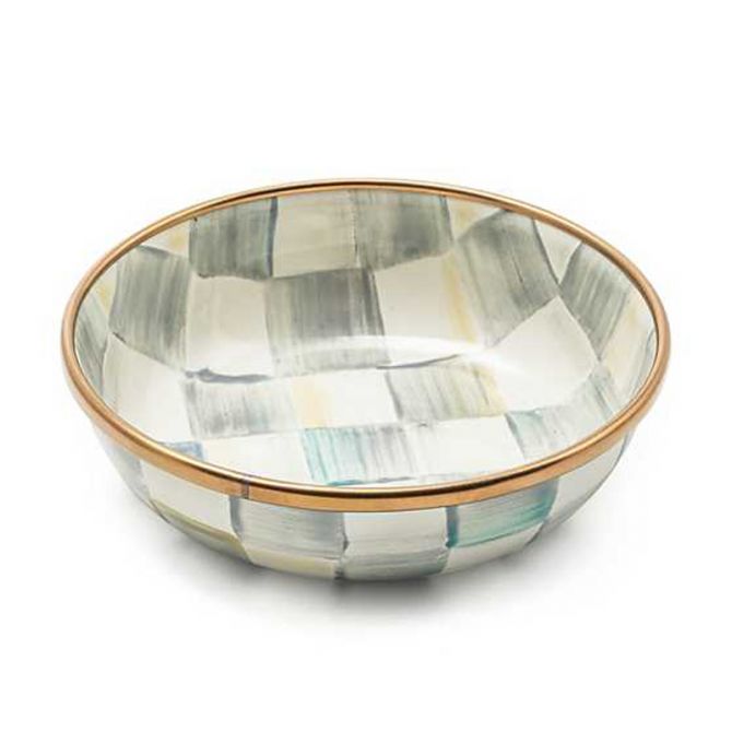 MacKenzie-Childs Sterling Check Enamel Relish Dish