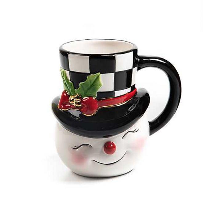 MacKenzie-Childs Nostalgia Snowman Mug