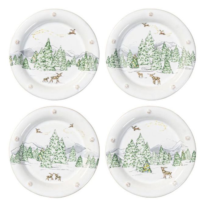 Juliska Berry and Thread North Pole Side Plates, Set of 4