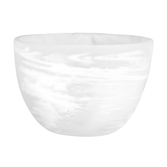 Nashi Deep Small Bowl, White Swirl