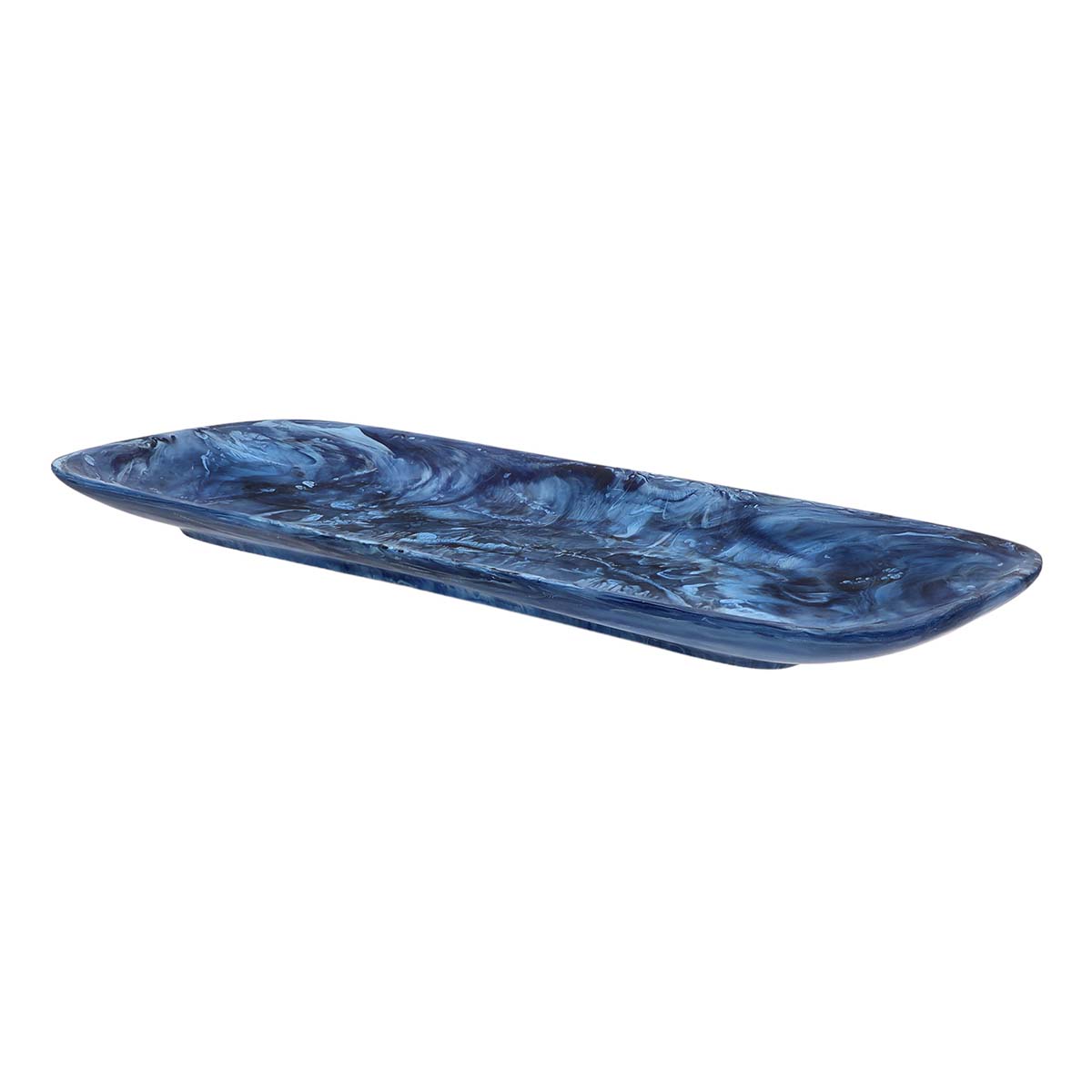 Nashi Classic Rectangle Platter Denim Swirl C P Bl Borsheims