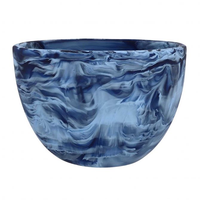 Nashi Small Deep Bowl, Denim Swirl