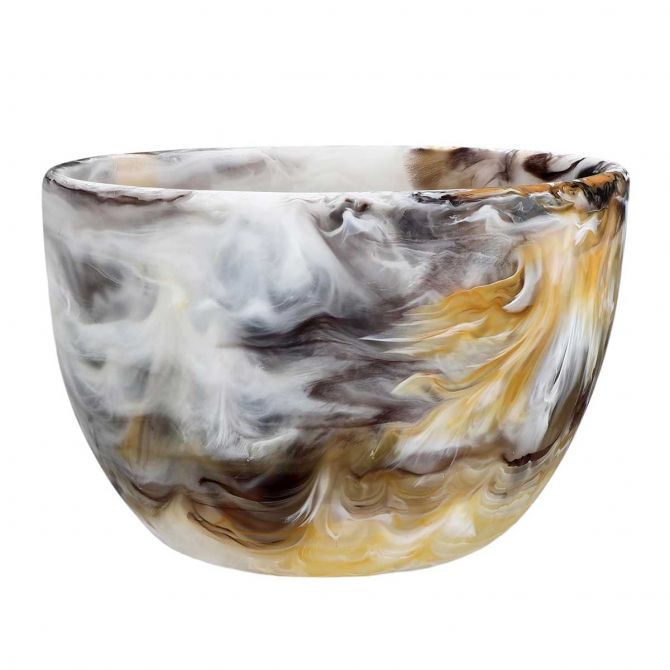 Nashi Small Deep Bowl, Mocha Swirl