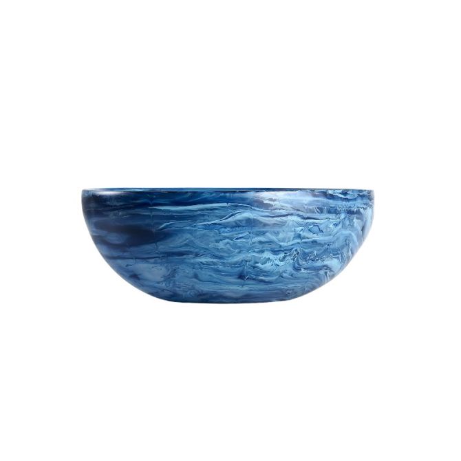 Nashi Medium Classical Wave Bowl, Denim Swirl