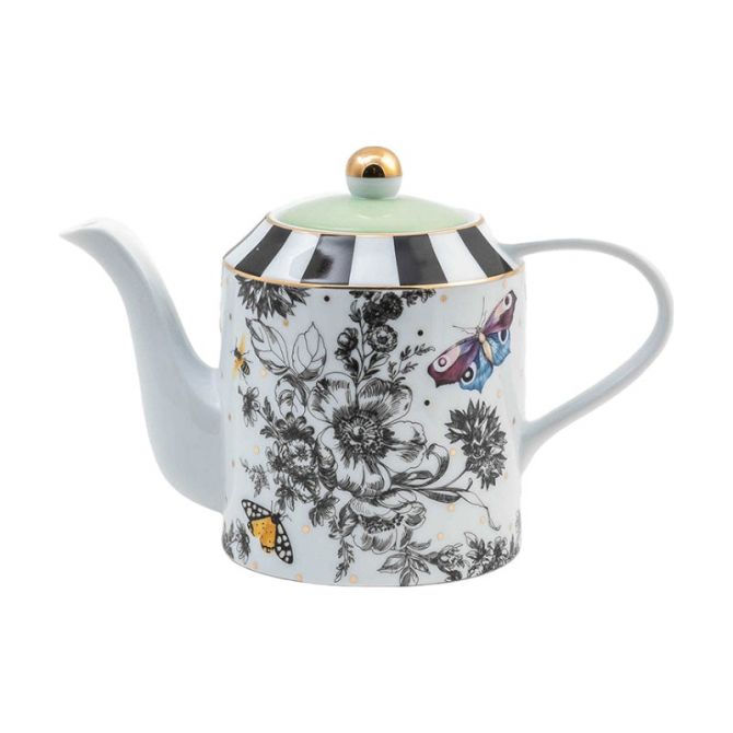 MacKenzie-Childs Butterfly Toile Teapot