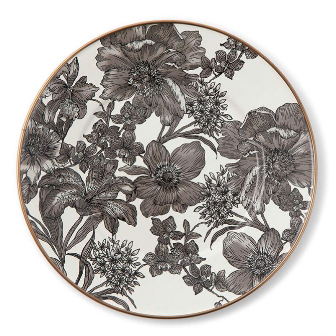 MacKenzie-Childs Sterling English Garden Enamel Salad Plate