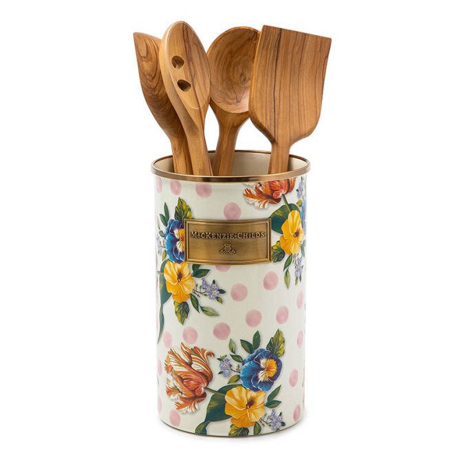 MacKenzie-Childs Wildflowers Pink Utensil Holder