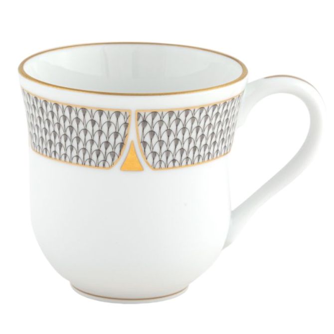 Herend Art Deco Mug, Grey