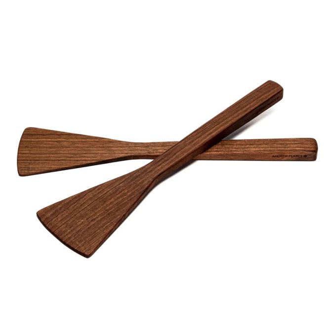 Andrew Pearce Wood Skyline Salad Servers, Walnut