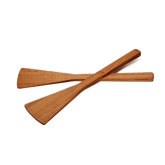 Andrew Pearce Wood Skyline Salad Servers, Cherry