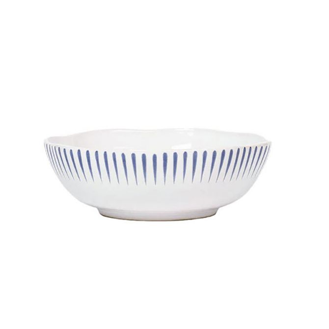 Juliska Sitio Stripe Coupe Bowl, Delft Blue